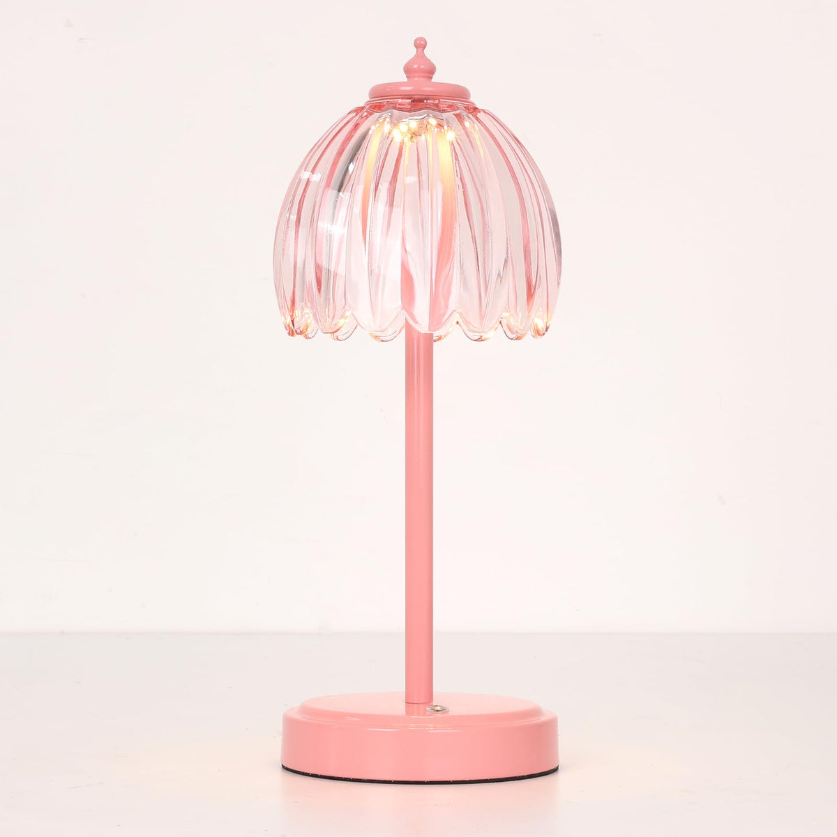 Shenmoyl Tulip Table Lamp with 5000mAh Battery & Touch Control, Cordless Table Lamp with 3 Colors, Dimmable Rechargeable Table Lamps for Bedroom, Nightstands, Living Room, Entryways (Amber Tulip)