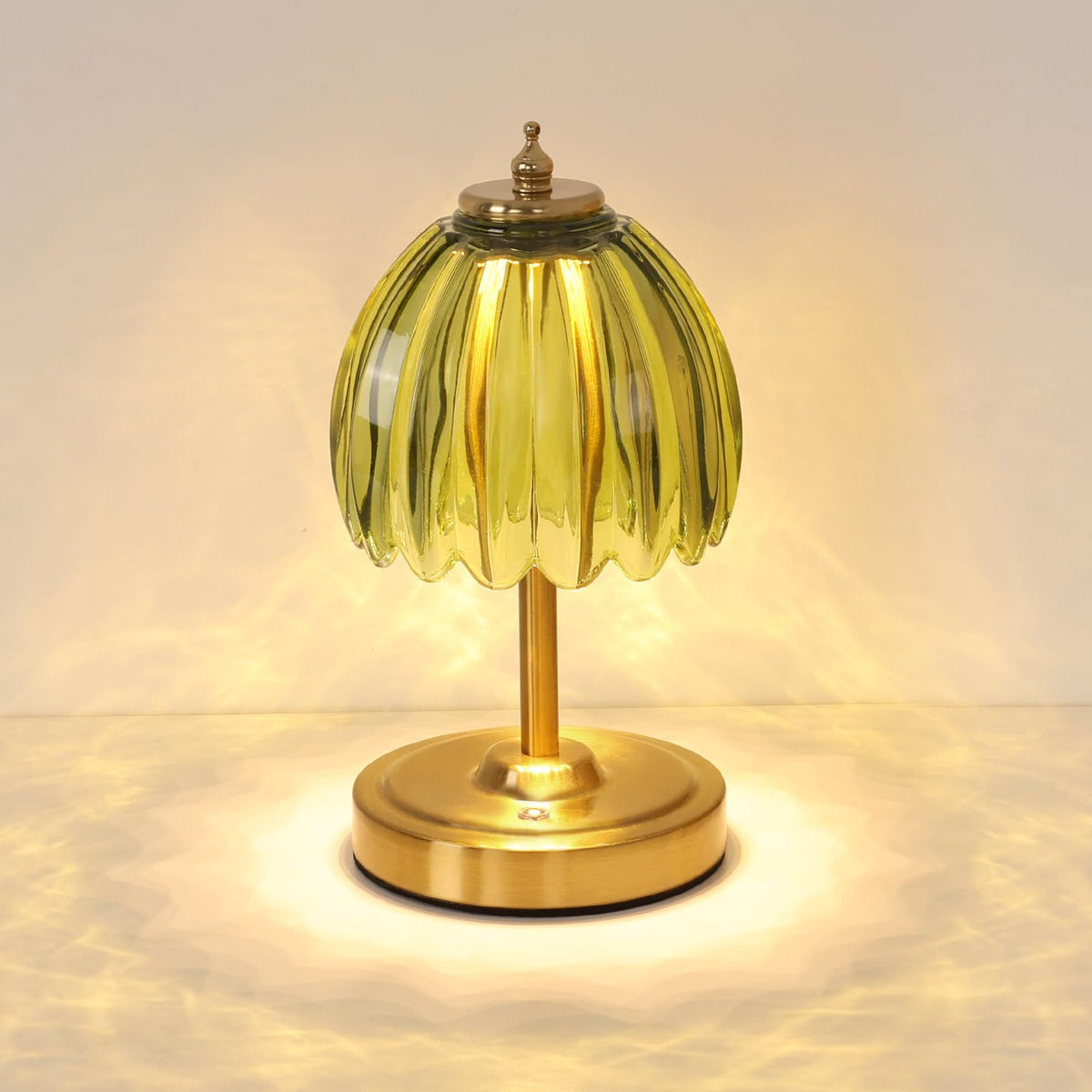 Shenmoyl Tulip Table Lamp with 5000mAh Battery & Touch Control, Cordless Table Lamp with 3 Colors, Dimmable Rechargeable Table Lamps for Bedroom, Nightstands, Living Room, Entryways (Amber Tulip)