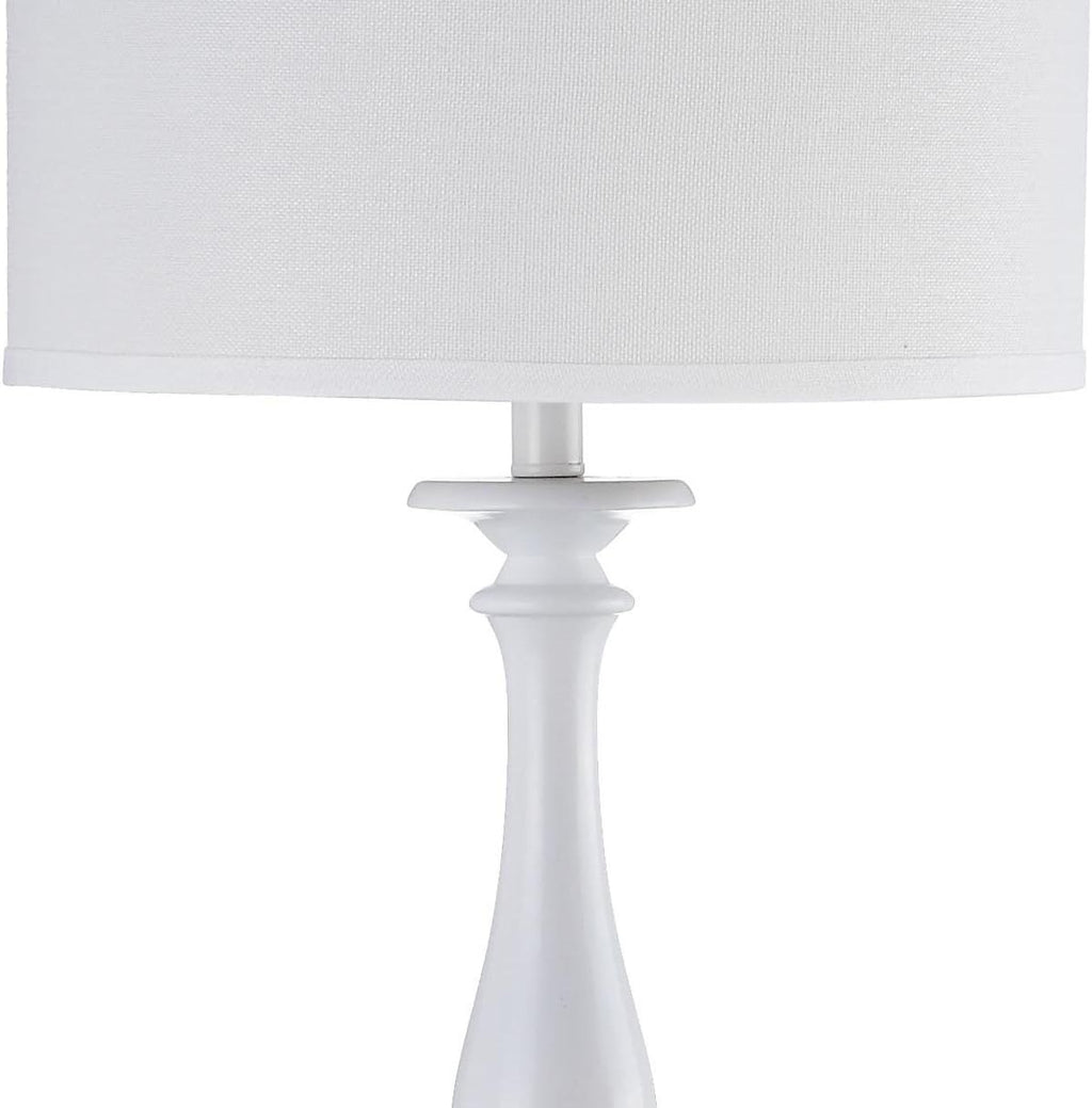 SAFAVIEH Lighting Collection Bessie Farmhouse Candlestick, Metal, White 62-inch Living Room Bedroom Home Office Standing Floor Lamp (LED Bulb Included)