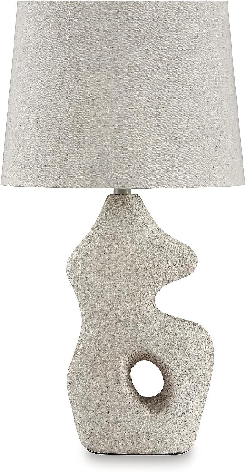 Signature Design by Ashley Chadrich Sculptural Table Lamps Set of 2, Beige